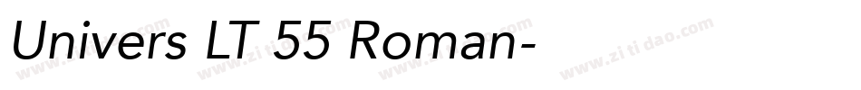 Univers LT 55 Roman字体转换
